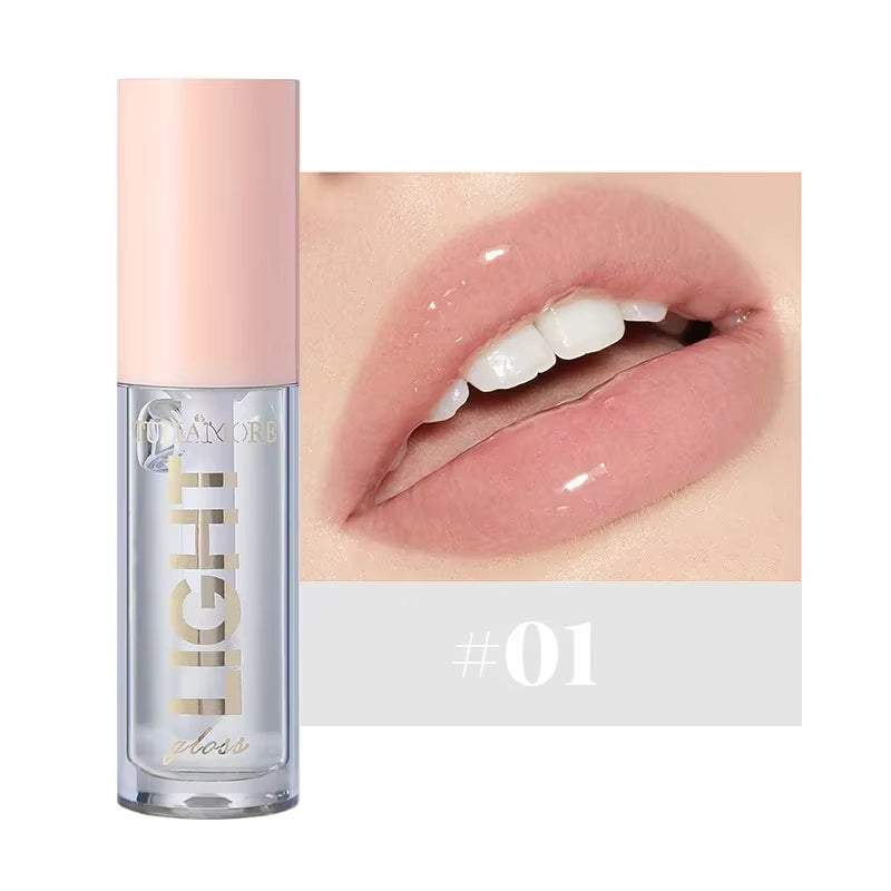 12-Color Lip Gloss Waterproof Long-Lasting Moisturizing Lipstick Mirror Nude Lip Gloss Plain Lip Gloss Oil