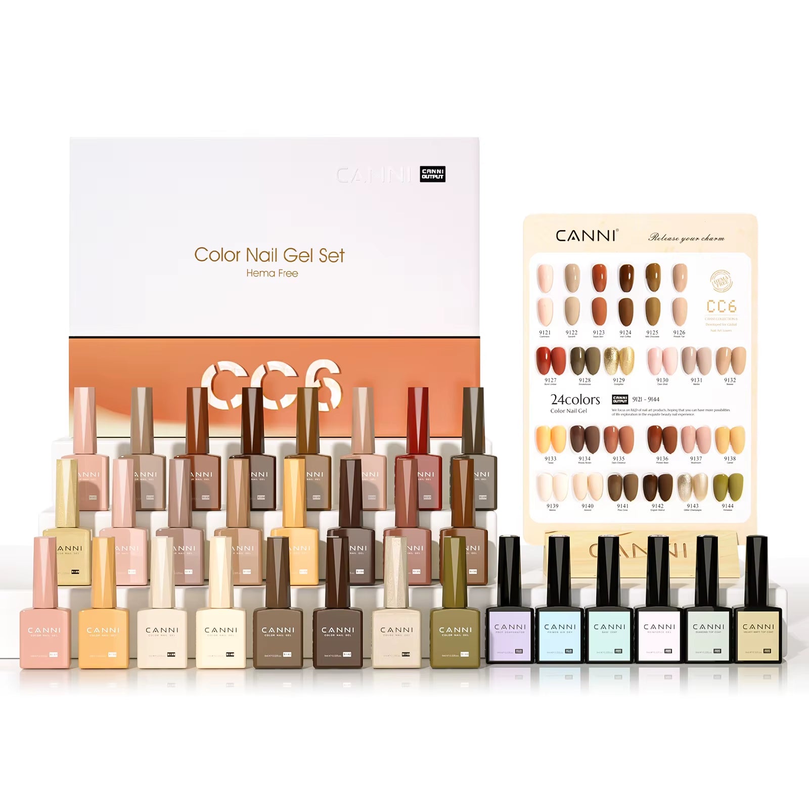 9ML Kit Nail Gel Polish HEMA/TPO FREE Full Coverage 30Pcs Color Gel Pigment Professional Nail Art Long-Lasting Gel Varnish