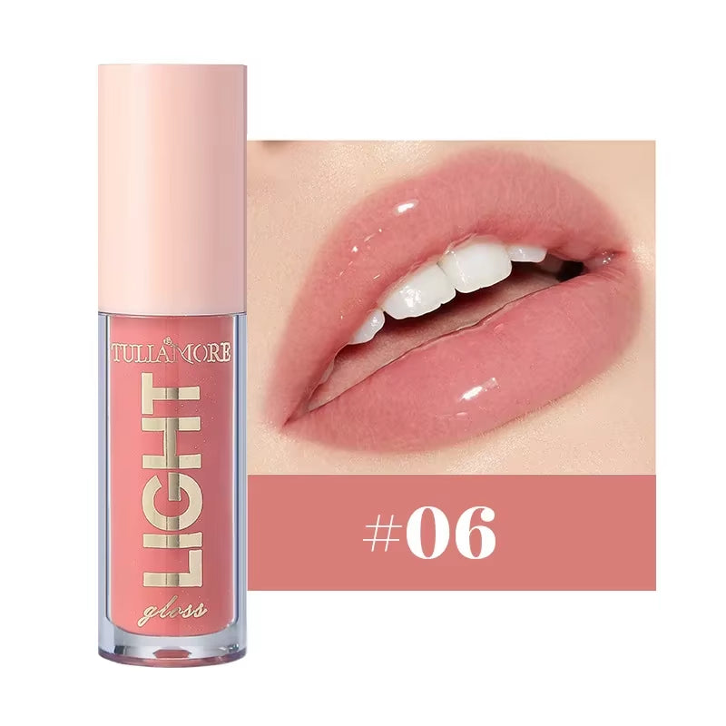 12-Color Lip Gloss Waterproof Long-Lasting Moisturizing Lipstick Mirror Nude Lip Gloss Plain Lip Gloss Oil