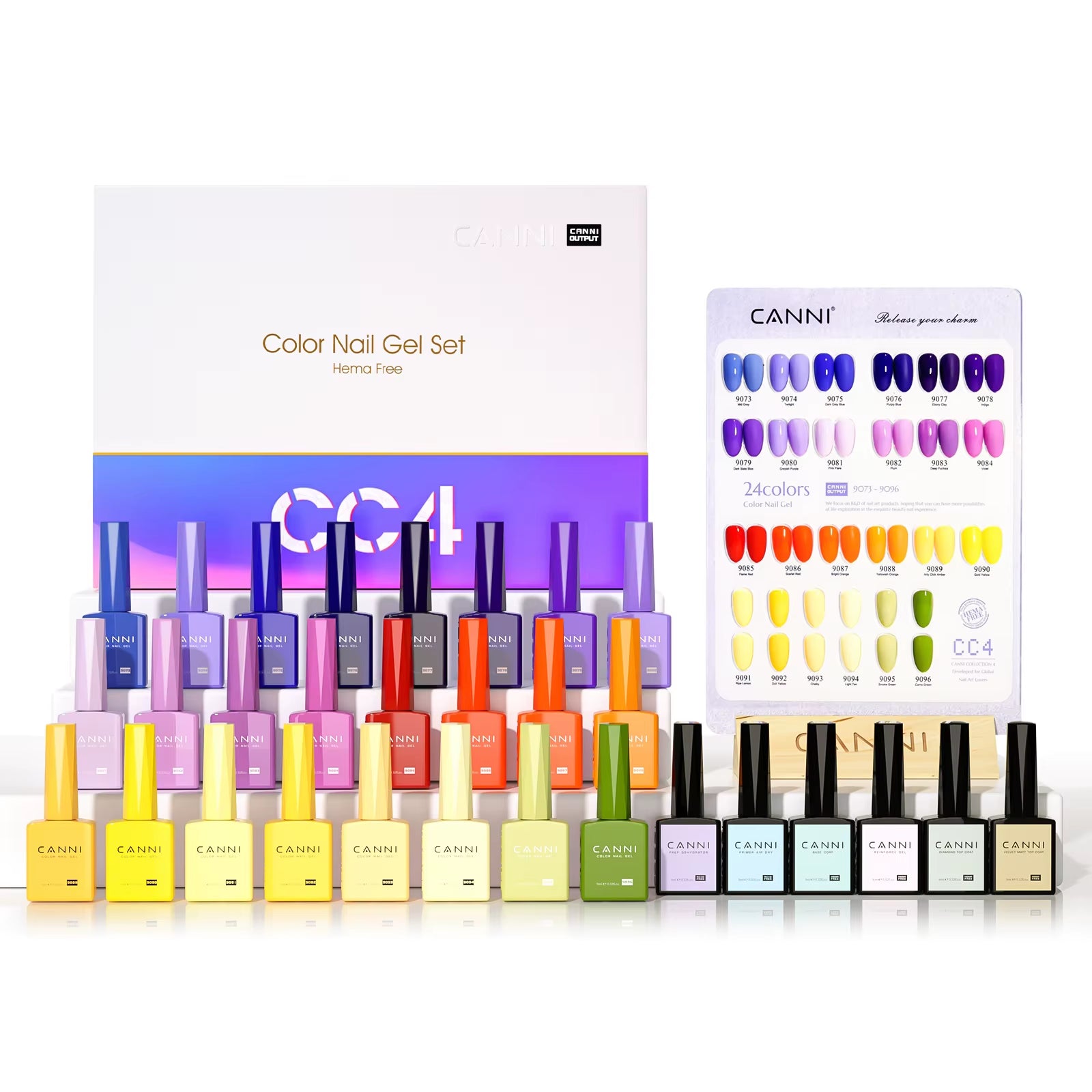 9ML Kit Nail Gel Polish HEMA/TPO FREE Full Coverage 30Pcs Color Gel Pigment Professional Nail Art Long-Lasting Gel Varnish