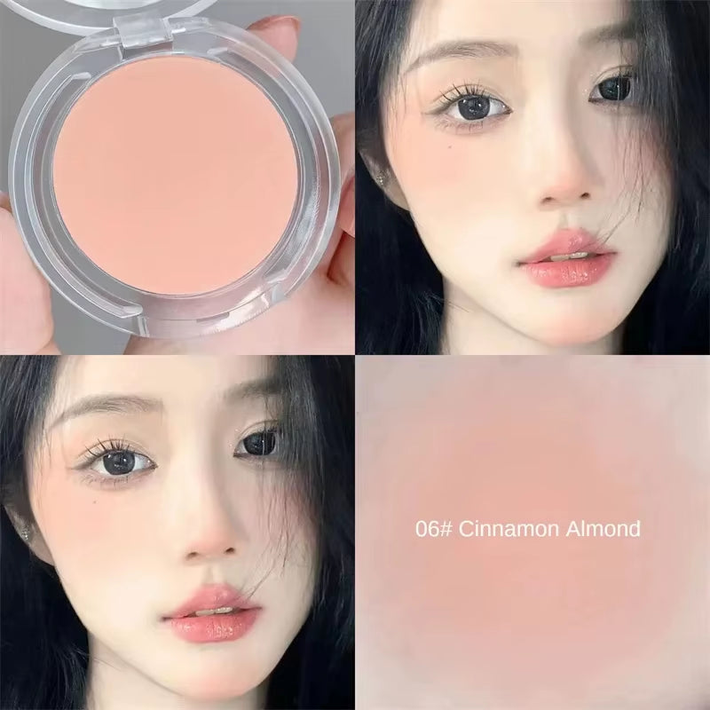 Single Color Blush Matte Natural Cheek Tint Brighten Face Waterproof Face Contouring Cosmetics Blush Powder Soft Female Makeup