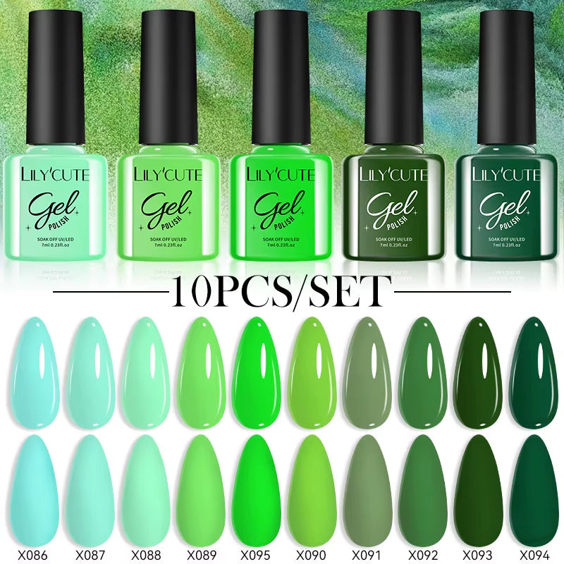 10PCS/SET Gel Nail Polish 9D Reflective Glitter Cat Magnetic Gel Set with Magnetic Stick Soak off Nail Art Varnish