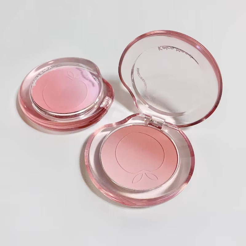 Peach Pink Blusher Matte Purple Cheek Tint Blush Makeup Lasting Brighten Facial Silky Smoothness Rouge Powder Palette Cosmetics