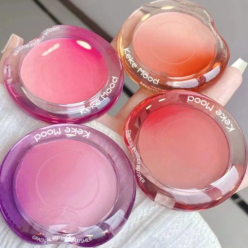 Peach Pink Blusher Matte Purple Cheek Tint Blush Makeup Lasting Brighten Facial Silky Smoothness Rouge Powder Palette Cosmetics