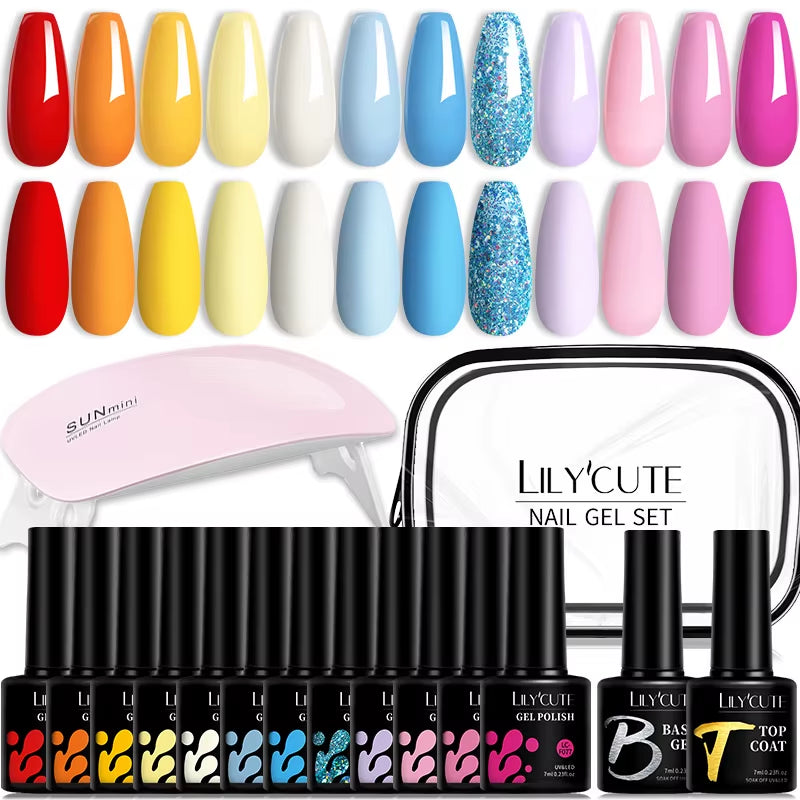 10PCS/SET Gel Nail Polish 9D Reflective Glitter Cat Magnetic Gel Set with Magnetic Stick Soak off Nail Art Varnish