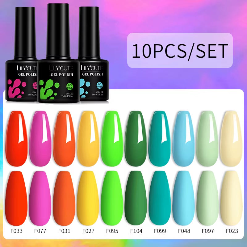 10PCS/SET Gel Nail Polish 9D Reflective Glitter Cat Magnetic Gel Set with Magnetic Stick Soak off Nail Art Varnish