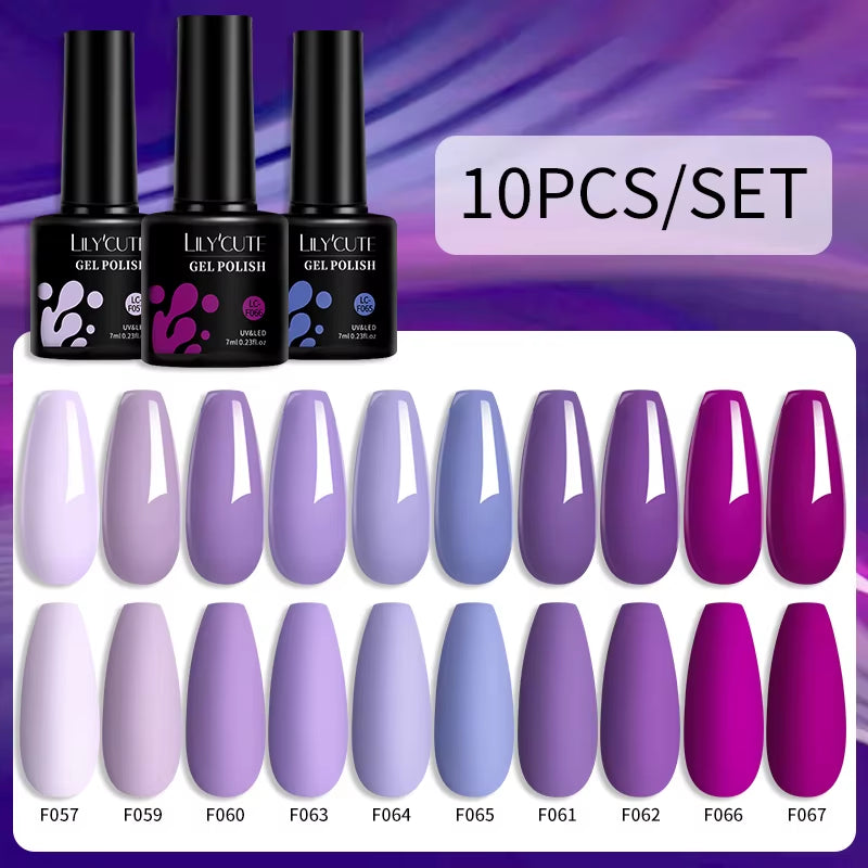 10PCS/SET Gel Nail Polish 9D Reflective Glitter Cat Magnetic Gel Set with Magnetic Stick Soak off Nail Art Varnish