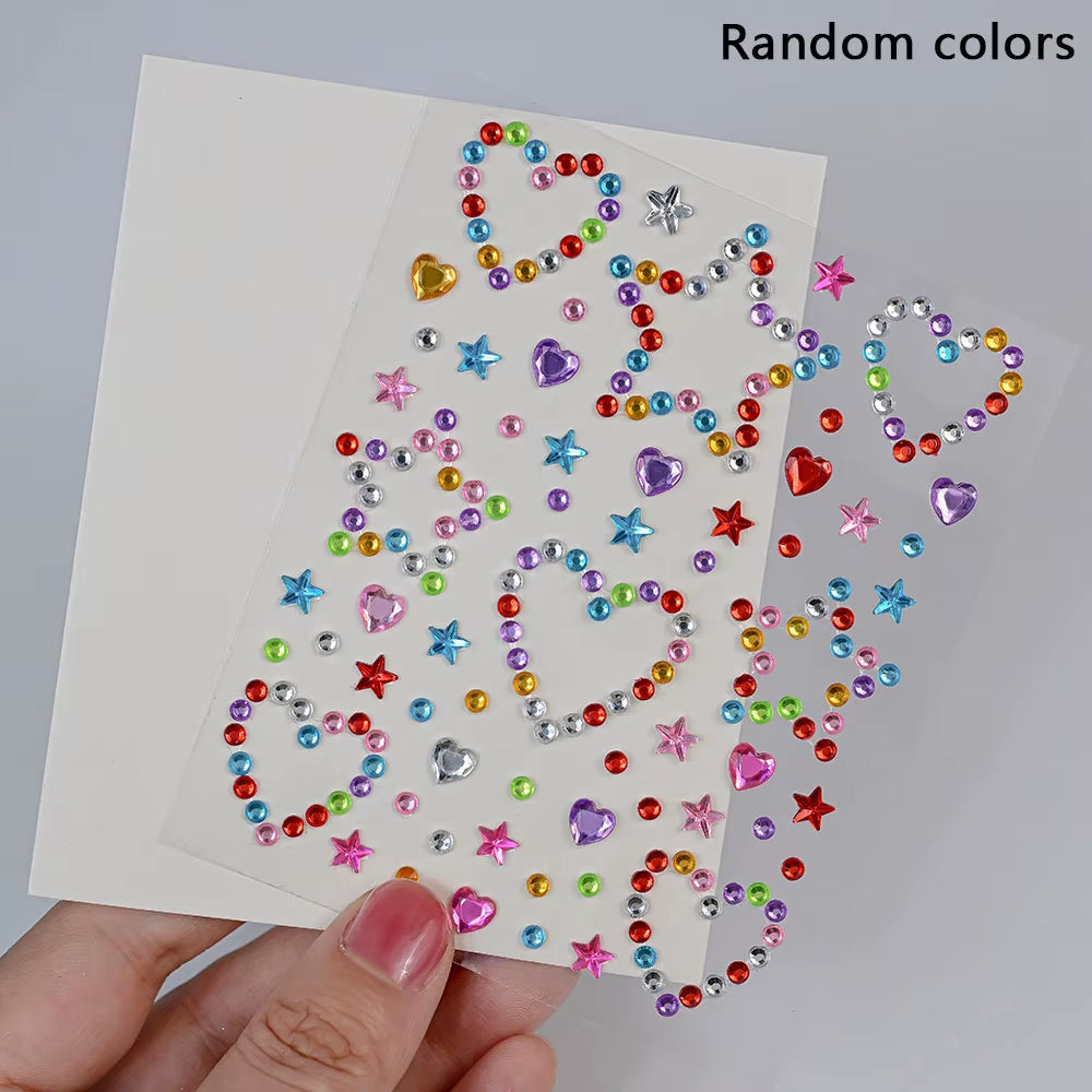 1Pcs Face Diamond Gem Sticker 5D Colorful Rhinestone Tattoo Stickers Fo Festival Nail Body Makeup Bling Jewelry DIY Face Sticker