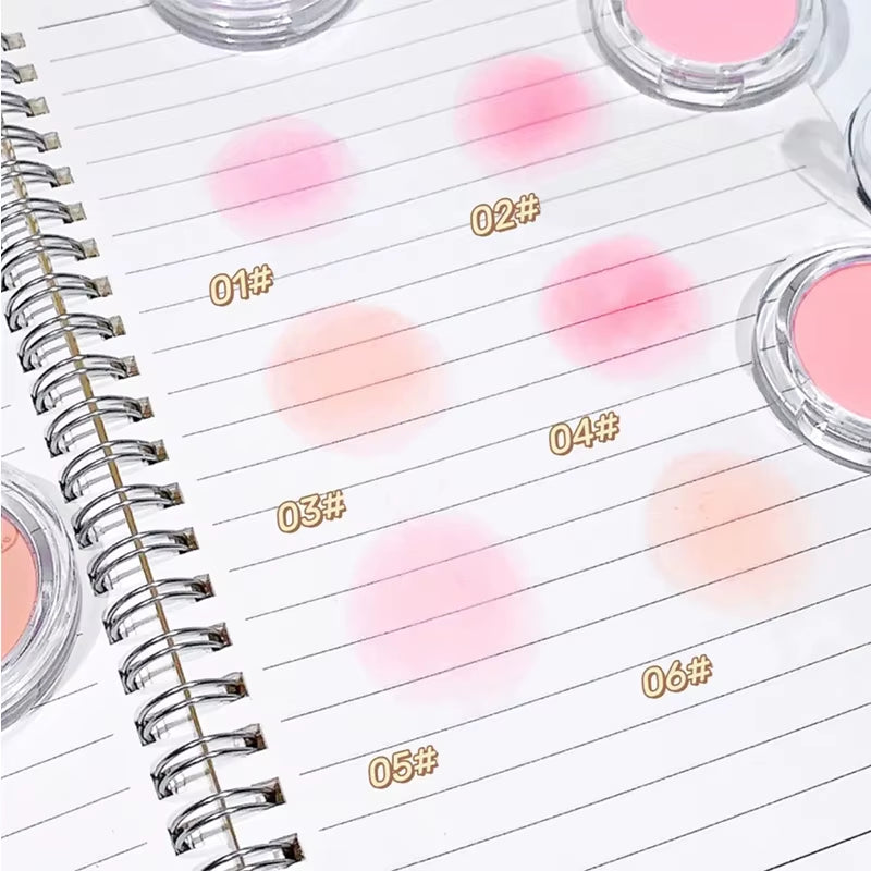 Single Color Blush Matte Natural Cheek Tint Brighten Face Waterproof Face Contouring Cosmetics Blush Powder Soft Female Makeup