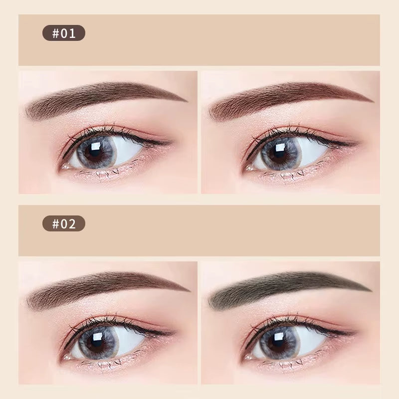 2Color Eyeshadow Powder Makeup Black Brown Coffee Waterproof Eyebrow Powder Eye Shadow Eye Brow Palette with Brush Eyebrow Cream
