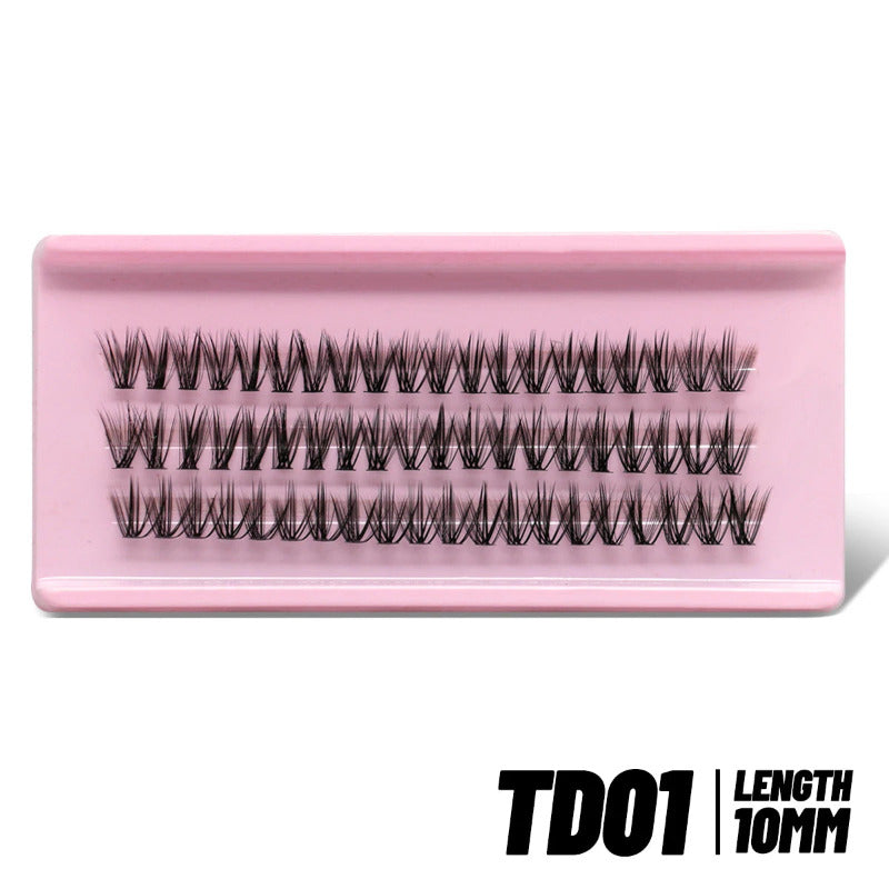 GROINNEYA Cluster Lashes Kit Individual Lashes Volume Mixed Tray 3D Faux Mink Lashes Wispy Eyelash Extension Makeup