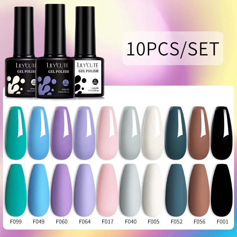 10PCS/SET Gel Nail Polish 9D Reflective Glitter Cat Magnetic Gel Set with Magnetic Stick Soak off Nail Art Varnish