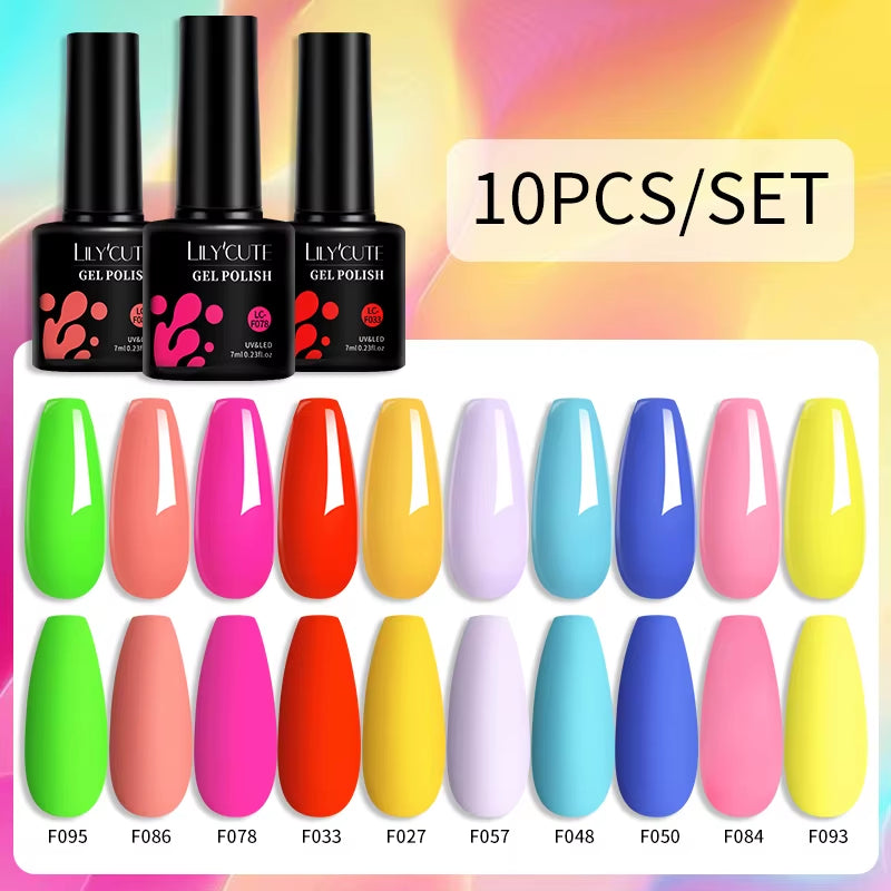 10PCS/SET Gel Nail Polish 9D Reflective Glitter Cat Magnetic Gel Set with Magnetic Stick Soak off Nail Art Varnish