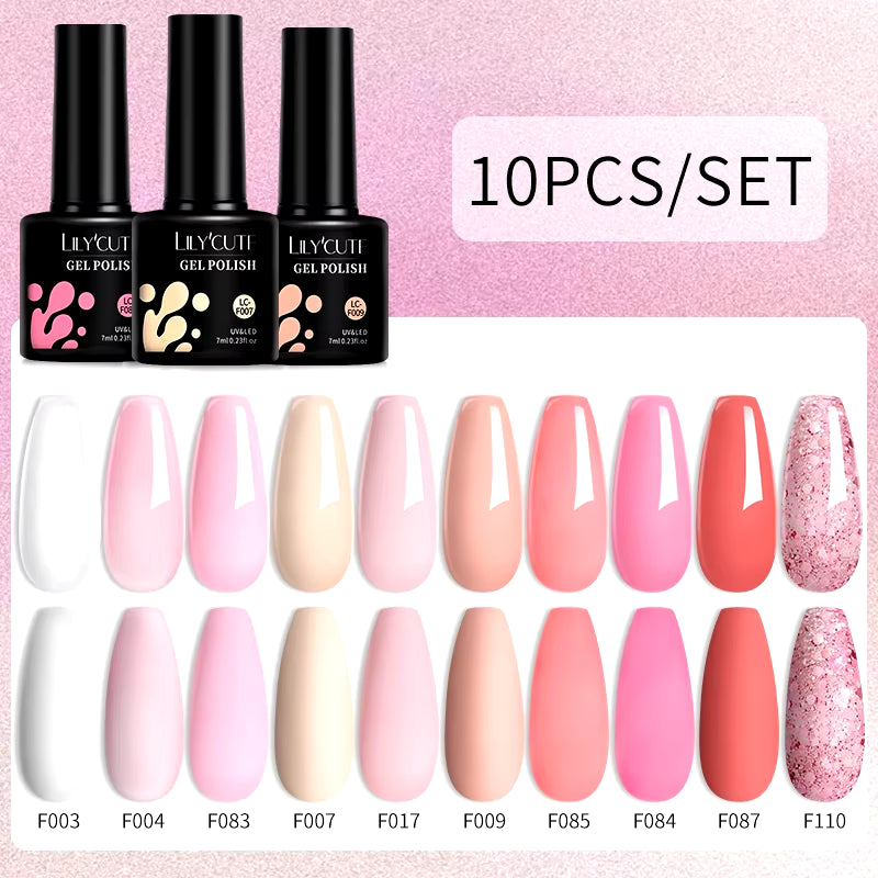 10PCS/SET Gel Nail Polish 9D Reflective Glitter Cat Magnetic Gel Set with Magnetic Stick Soak off Nail Art Varnish