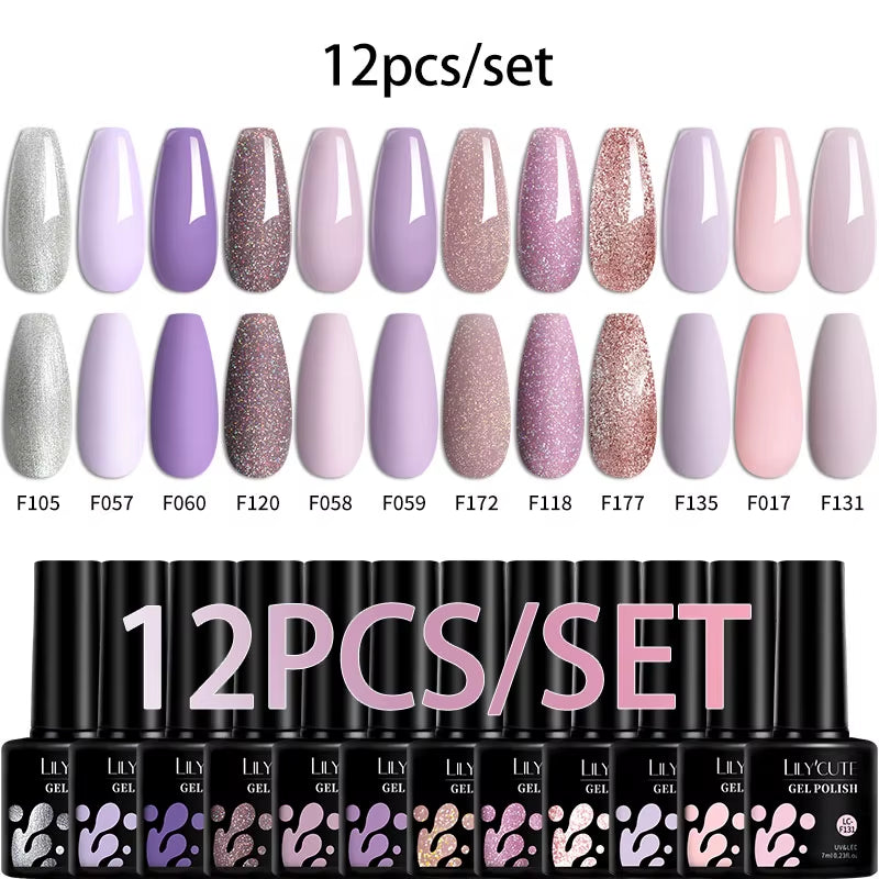 10PCS/SET Gel Nail Polish 9D Reflective Glitter Cat Magnetic Gel Set with Magnetic Stick Soak off Nail Art Varnish