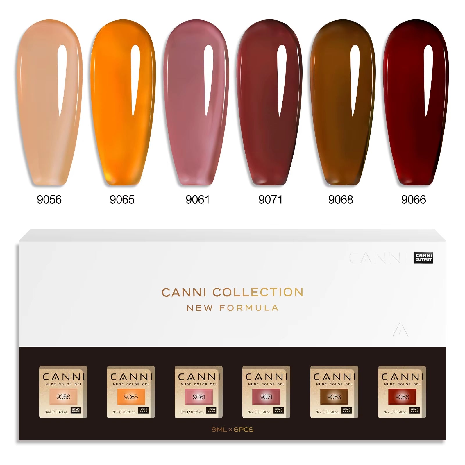 Nail Gel Polish Kit Fall Collection Brown Coffee Color HEMA FREE Soak off UV LED Autumn Gorgeous Color Semi Permanent Gel