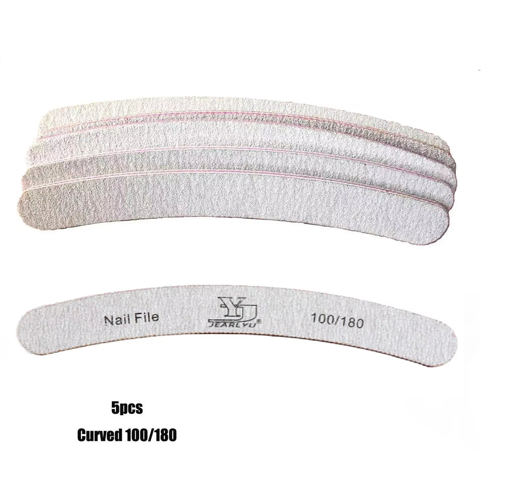 5Pcs/Lot Nail File Mix Color Limas 80/100/150/180/240 Grit Professional Sandpaper Cuticle Remover Buffer Files Manicure Tool Set