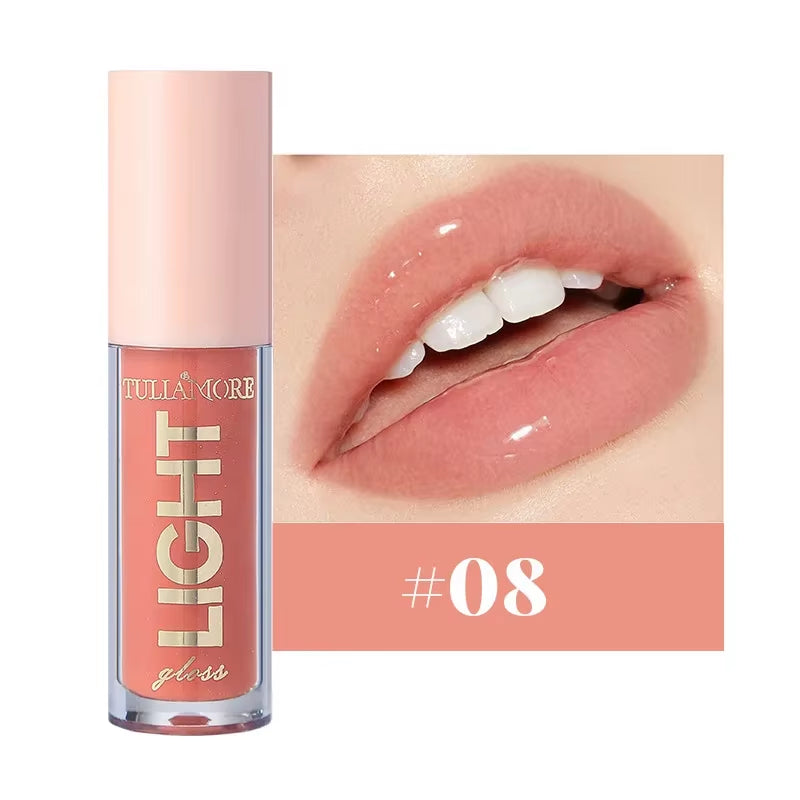 12-Color Lip Gloss Waterproof Long-Lasting Moisturizing Lipstick Mirror Nude Lip Gloss Plain Lip Gloss Oil