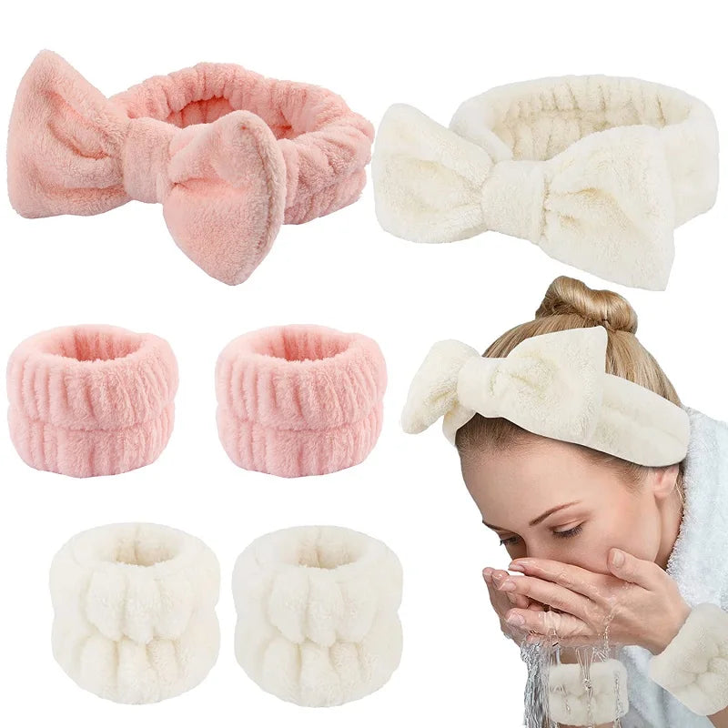 Juego de 3 pulseras absorbentes de agua para el cuidado de la piel, para el spa, para mujeres y niñas, accesorios de baño