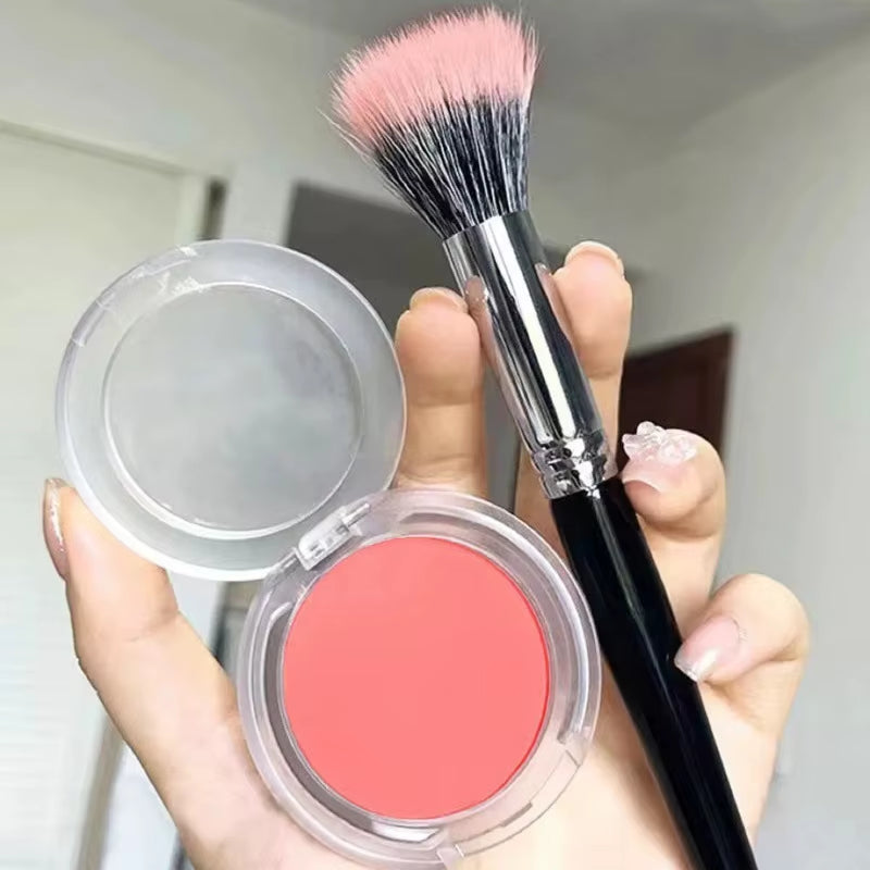 Single Color Blush Matte Natural Cheek Tint Brighten Face Waterproof Face Contouring Cosmetics Blush Powder Soft Female Makeup