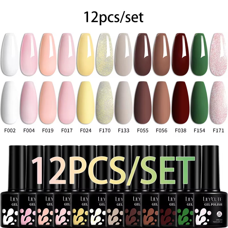 10PCS/SET Gel Nail Polish 9D Reflective Glitter Cat Magnetic Gel Set with Magnetic Stick Soak off Nail Art Varnish
