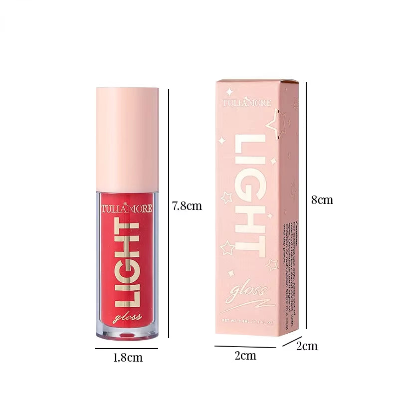 12-Color Lip Gloss Waterproof Long-Lasting Moisturizing Lipstick Mirror Nude Lip Gloss Plain Lip Gloss Oil
