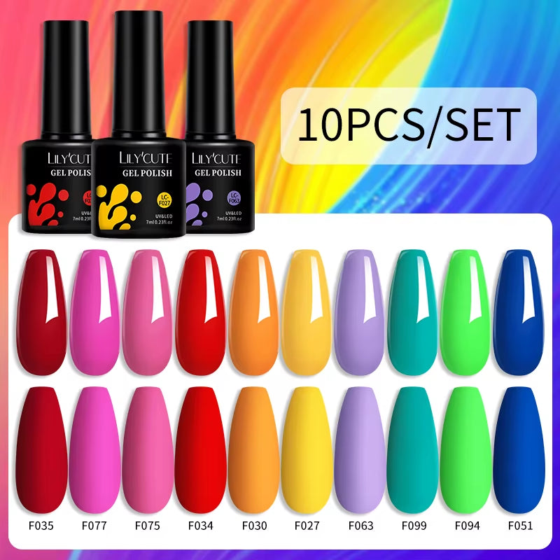10PCS/SET Gel Nail Polish 9D Reflective Glitter Cat Magnetic Gel Set with Magnetic Stick Soak off Nail Art Varnish