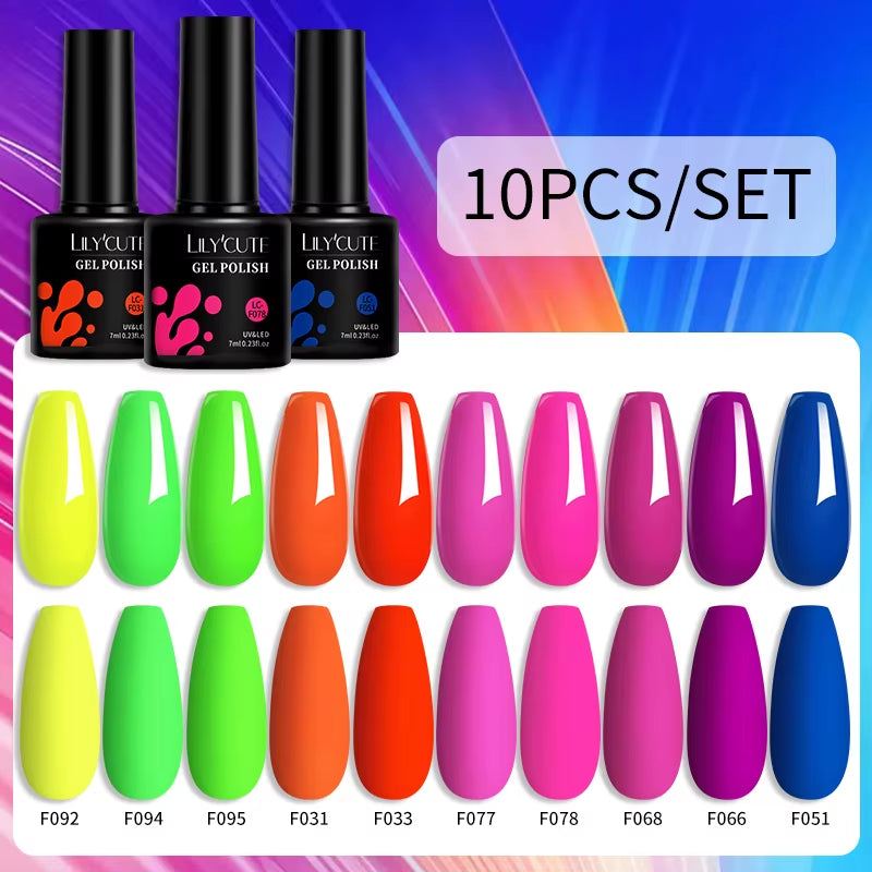 10PCS/SET Gel Nail Polish 9D Reflective Glitter Cat Magnetic Gel Set with Magnetic Stick Soak off Nail Art Varnish