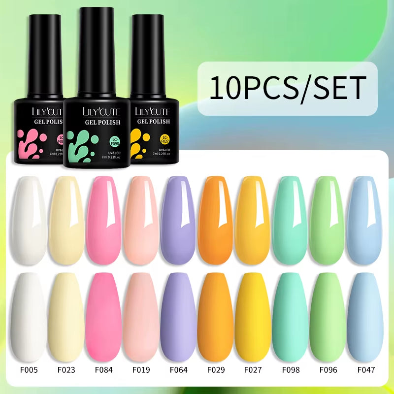 10PCS/SET Gel Nail Polish 9D Reflective Glitter Cat Magnetic Gel Set with Magnetic Stick Soak off Nail Art Varnish