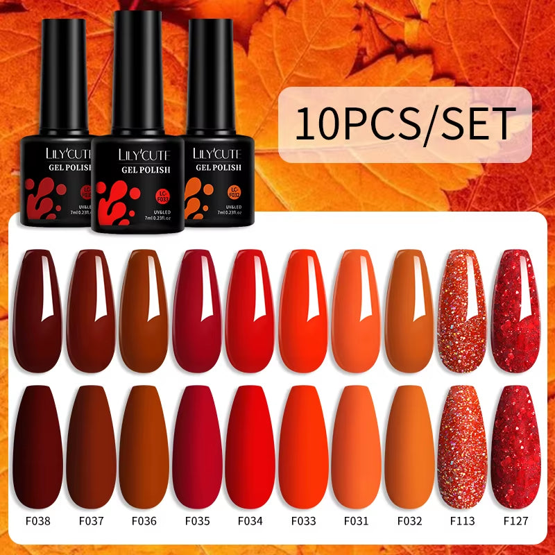 10PCS/SET Gel Nail Polish 9D Reflective Glitter Cat Magnetic Gel Set with Magnetic Stick Soak off Nail Art Varnish