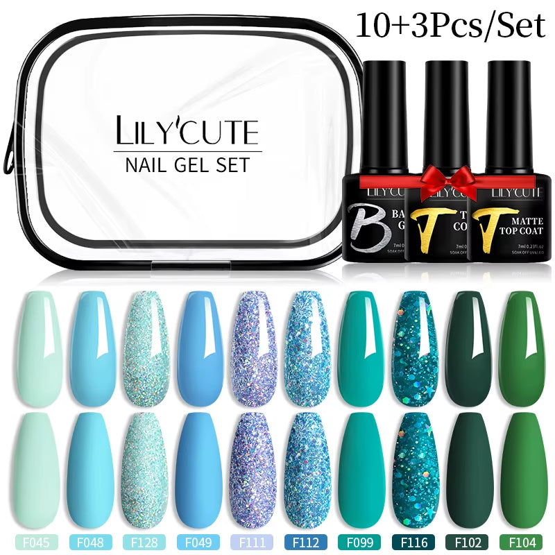 10PCS/SET Gel Nail Polish 9D Reflective Glitter Cat Magnetic Gel Set with Magnetic Stick Soak off Nail Art Varnish