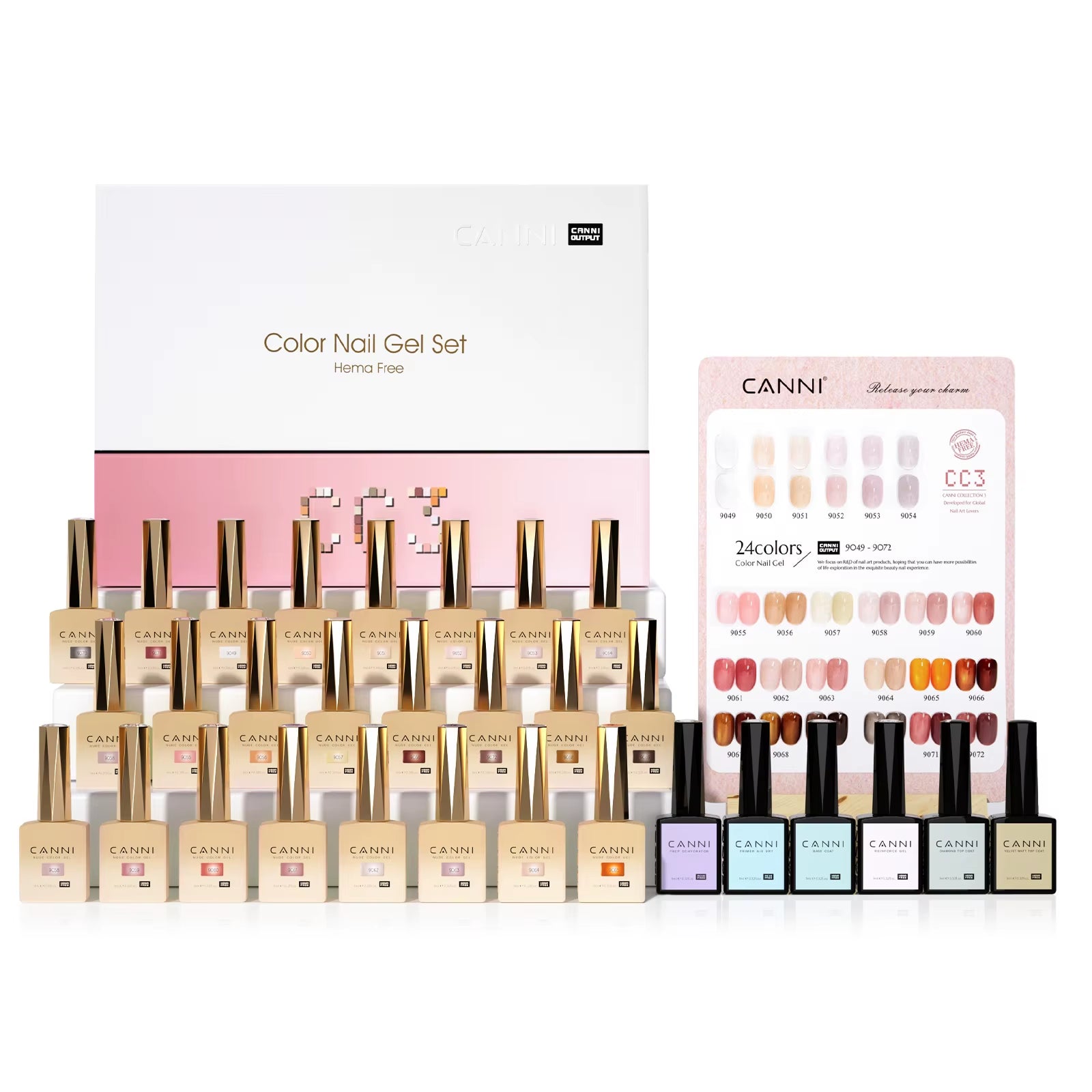 9ML Kit Nail Gel Polish HEMA/TPO FREE Full Coverage 30Pcs Color Gel Pigment Professional Nail Art Long-Lasting Gel Varnish