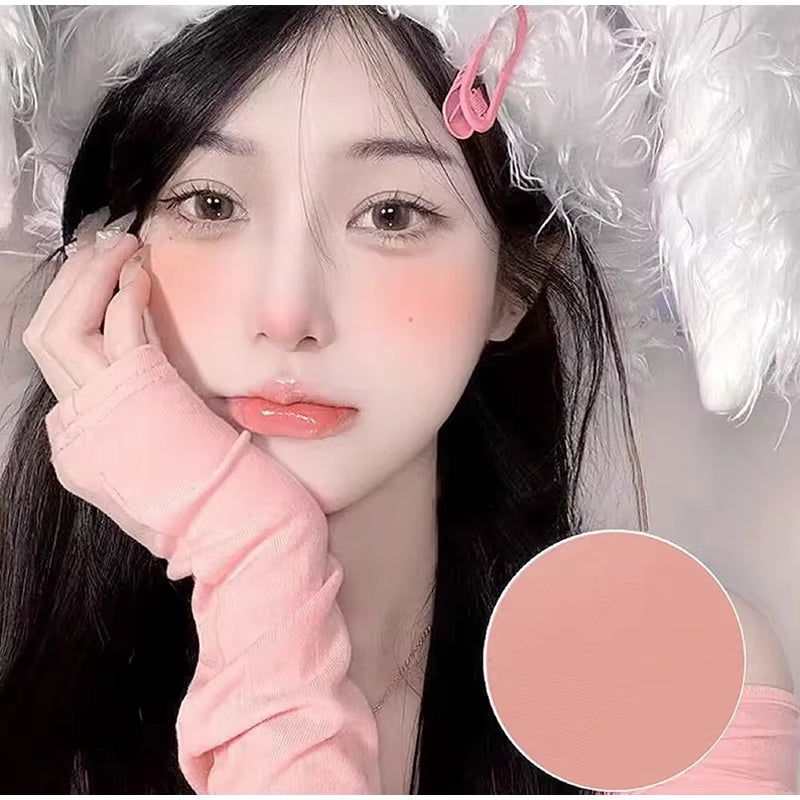 Single Color Blush Matte Natural Cheek Tint Brighten Face Waterproof Face Contouring Cosmetics Blush Powder Soft Female Makeup