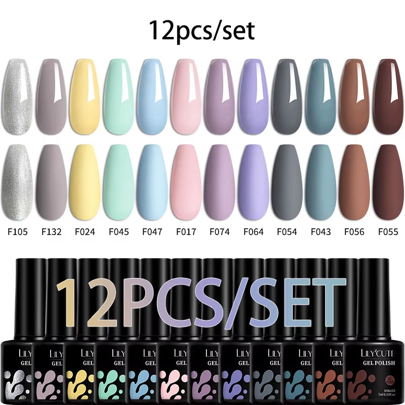 10PCS/SET Gel Nail Polish 9D Reflective Glitter Cat Magnetic Gel Set with Magnetic Stick Soak off Nail Art Varnish