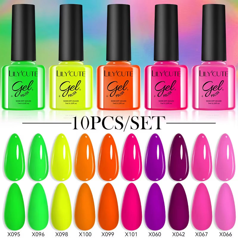 10PCS/SET Gel Nail Polish 9D Reflective Glitter Cat Magnetic Gel Set with Magnetic Stick Soak off Nail Art Varnish