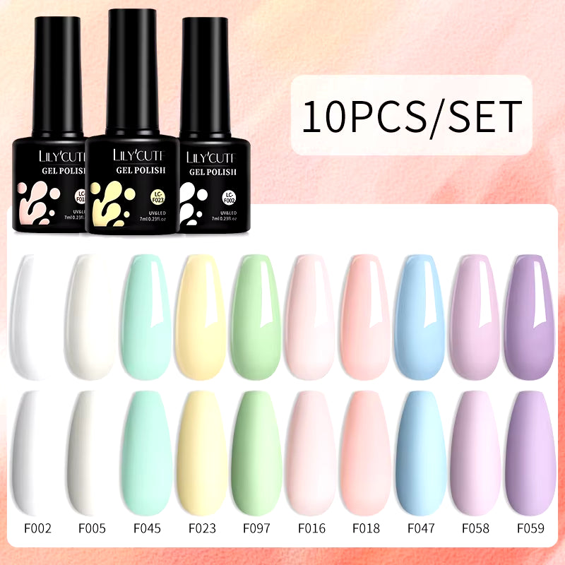 10PCS/SET Gel Nail Polish 9D Reflective Glitter Cat Magnetic Gel Set with Magnetic Stick Soak off Nail Art Varnish