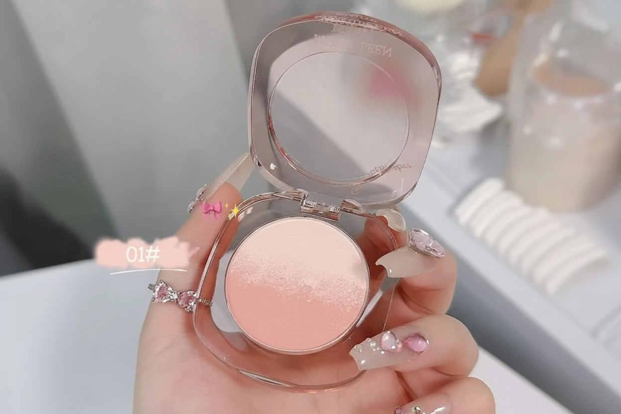 Peach Pink Blusher Matte Purple Cheek Tint Blush Makeup Lasting Brighten Facial Silky Smoothness Rouge Powder Palette Cosmetics