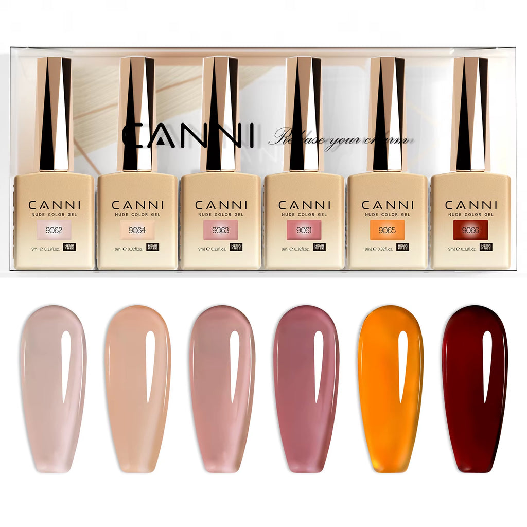 Nail Gel Polish Kit Fall Collection Brown Coffee Color HEMA FREE Soak off UV LED Autumn Gorgeous Color Semi Permanent Gel